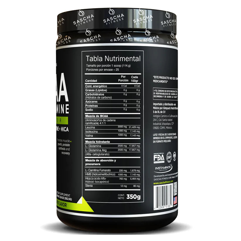 BCAA Sascha Fitness Lima Limon
