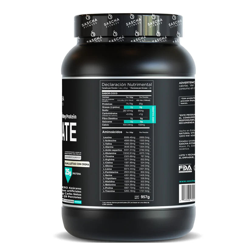 Proteina Sascha Fitness Cookies and Cream