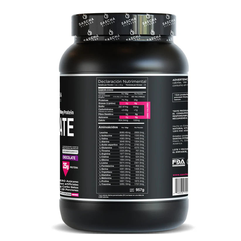 Proteina Sascha Fitness Chocolate